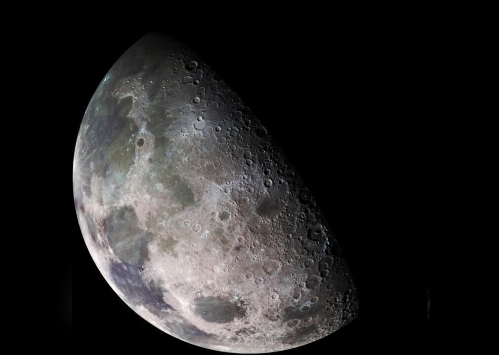 The moon is asymmetrical